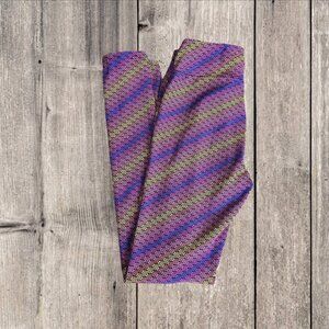 LuLaRoe Tie Dye Wave Design Purple Blue Pink Orange Yellow Leggings Pants Womens